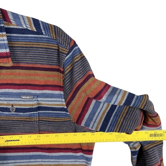 Eddie Bauer Mens XL Striped Long Sleeve Button Up Soft Flannel Shacket Western - Picture 11 of 16